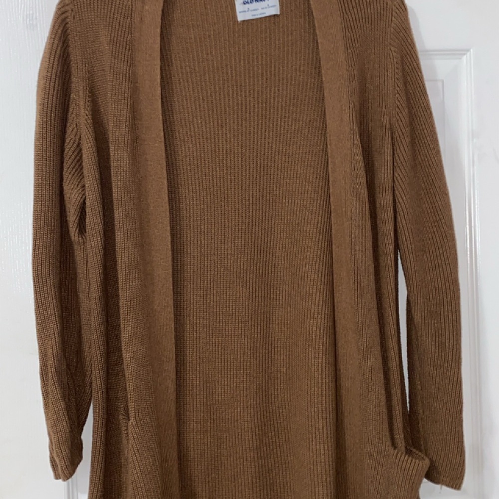 Andrea Jovine Tan Open Front Cardigan